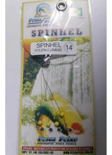 Kit 5 Chicote Spinhel Anzol C/miçanga Pesca Lambari Tilápia