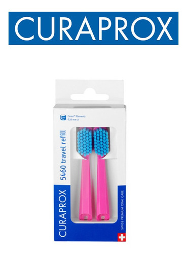 Cepillo Repuesto Curaprox Travel Kit Rosado Duo Pack