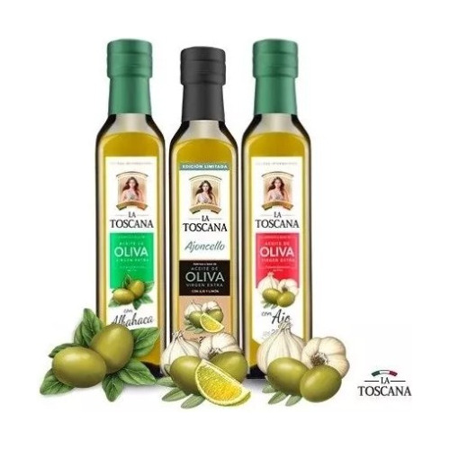 Aceite De Oliva Extra Virgen Saborizado La Toscana 6x 250 Ml