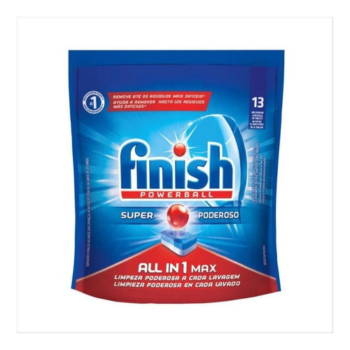 Imagem 1 de 5 de Lava-louças Detergente Finish Powerball All In One Max