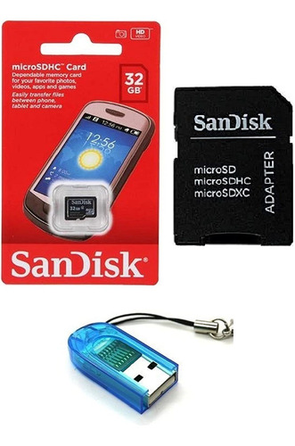 Tarjeta De Memoria Micro Sdhc Micro Sd Sandisk 32gb + Lec...
