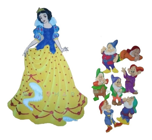 Figura De Fomi Blancanieves 90cm Con Los 7 Enanos 50cm Fomy 