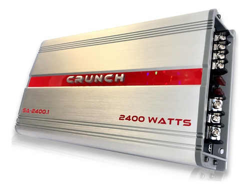 Amplificador Crunch Sa-2400.1 2400w Clase D 1 Canal Color Plateado