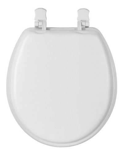 Imagen 1 de 3 de Asiento para inodoro Foset AAWC-40B de poliuretano con forma redonda blanco liso