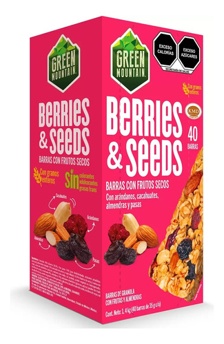 Green Mountain Berries & Seeds Con 40 Piezas De 35 Gr C/u 