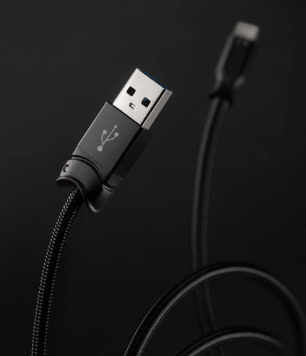 Cable Para iPhone Ringke Usb Smart Fish Reforzado Negro