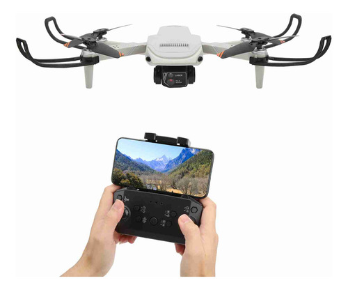 Drone Cuadricóptero Gris Xt9 4k Plegable Con Orientación Ópt