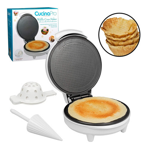 Waffle Cone And Bowl Maker - Incluye Rodillo Shaper Y Pren