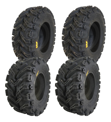 Imagem 1 de 5 de Combo 4 Pneus Quadriciclo 24x8-12 E 24x10-11 Bkt W207