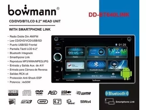 Ascensor Gaseoso Seguro Radio Con Pantalla Dvd Bluetooth Usb Bowmann / Zofree