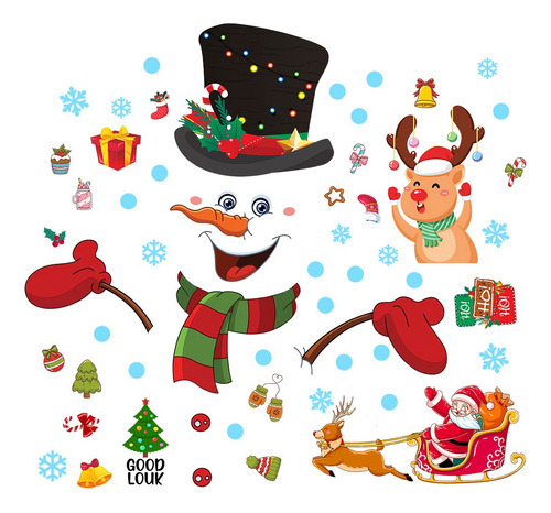 B Stickers, Árbol De Navidad, Muñeco De Nieve, Papá Noel, Co