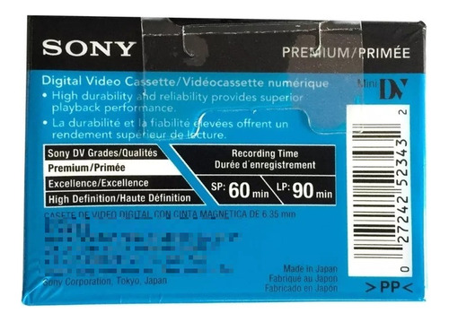 Fita Cassete Dvc Sony Mini Dv 60 Min Dvm60prr