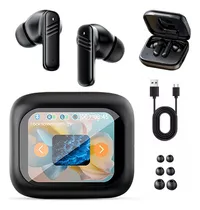 Comprar Audífonos con Pantalla Jutang LX10 Bluetooth Inalámbricos Led Color Negro Cancelación de Ruido ANC Compatible con Teléfonos Móviles Android e iOS