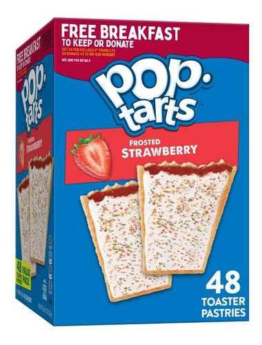 Pop Tarts Toaster Pastries Frosted Strawberry 2.3kg 48pz