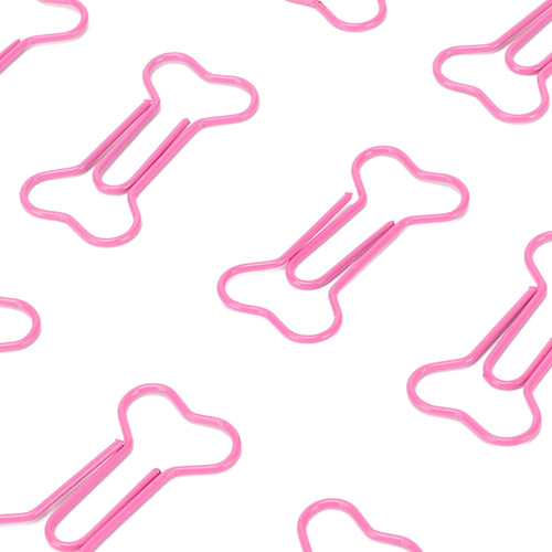 Clips De Papel Pequeños, Portátiles, Con Forma De Hueso Rosa