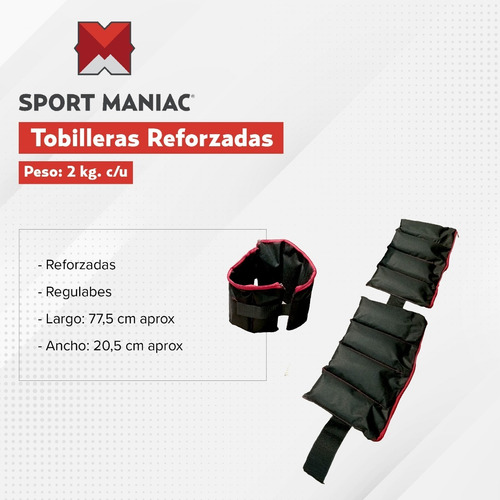 Imagen 5 de 6 de Colchoneta Plegable + Par Tobillera 2 Kg + 2 Mancuernas 2 Kg