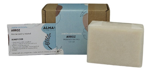 Jabon Artesanal Arroz Natural - g a $220