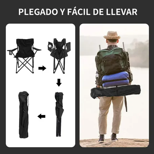 T Para Silla Playera Portatil Plegable Para Exteriore