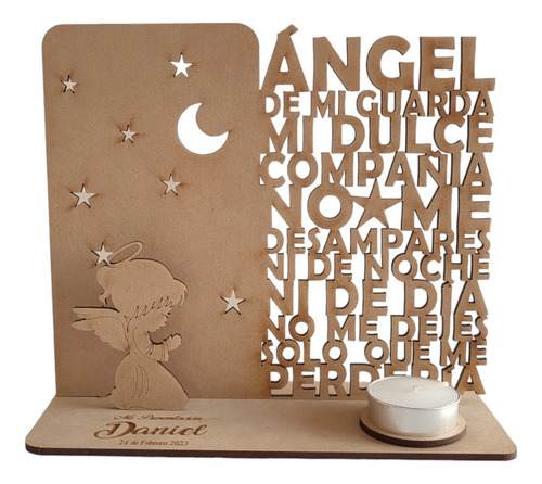 20 Ángel De La Guarda Recuerdo C/ Vela Personalizado