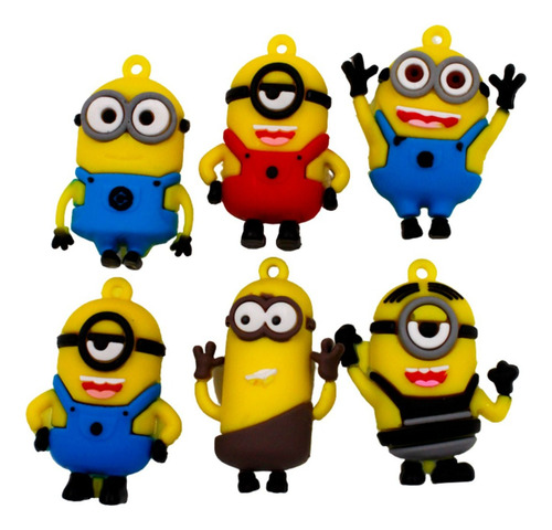 Pingente Minions Para Chaveiros - Kit Com 12 Peças Sortidas Cor Colorido