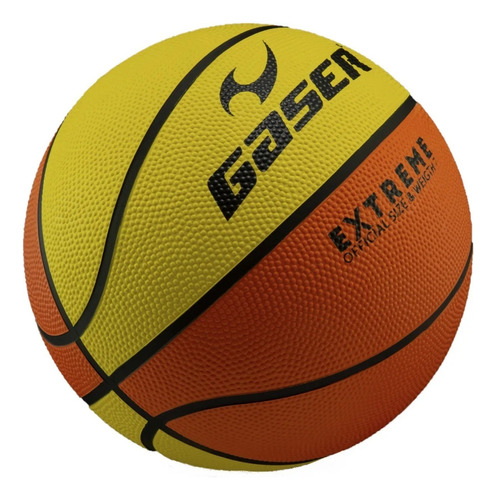 Balón Basketball Gaser Stars Multicolor Hule No. 5 Color Amarillo/Naranja