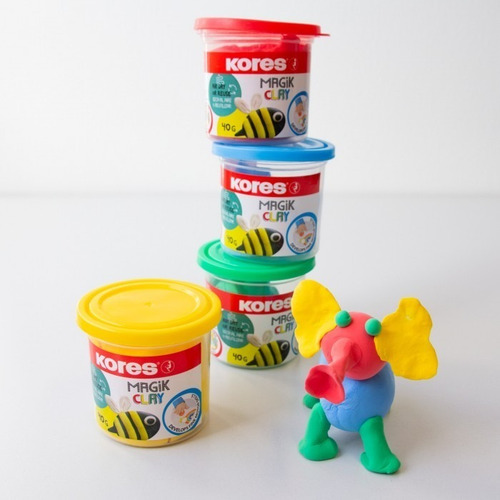 Imagen 3 de 5 de Plastilina Foami Moldeable Kores Magik Clay