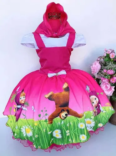 Vestido masha e urso luxo sales