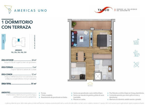 Imagen 7 de 12 de Venta Apartamento 1 Dormitorio Parque Miramar
