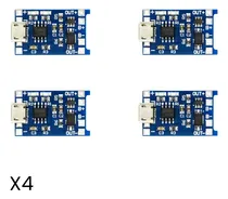 Comprar Módulo Cargador Batería De Litio Tp4056 Usb-micro 1a Kit-4