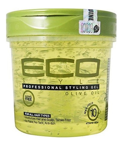 Eco Professional Styling Gel Aceite De Oliva, 16 Onzas (paqu