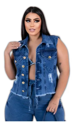 Colete hotsell jeans barato