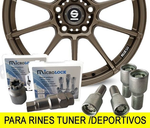 Imagen 7 de 10 de Birlos De Seguridad Microlock Para Rines Aftermarket