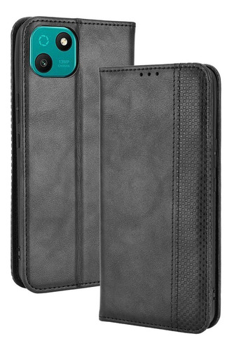 Funda For Wiko T10 Pu Cartera De Cuero Cierre Magnético