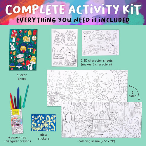 Creatividad Para Niños Wonder Worlds 3d Coloring Craft Ki...