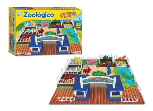 Playset Meu Zoologico Com 25 Peças Da Nig Brinquedos 0234