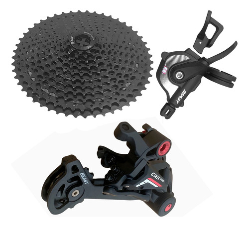 Transmision Grupo Bicicleta Beast Mtb 11 Pasos Con Clutch