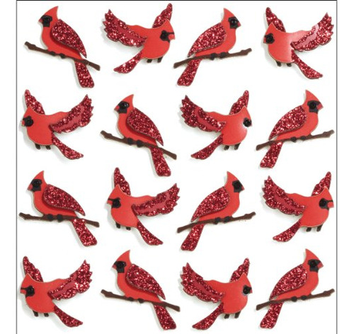 Jolee's Boutique Repeats Dimensional Stickers, Cardinal