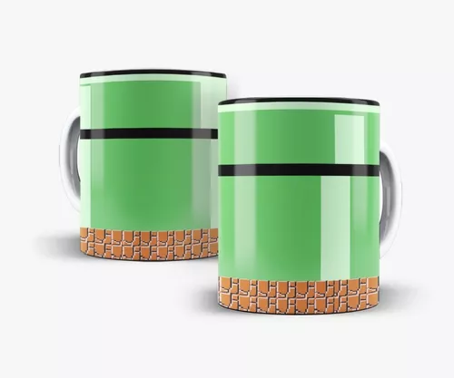 Caneca/Copo Super Mario Bros Resina 3D Jogo Mario