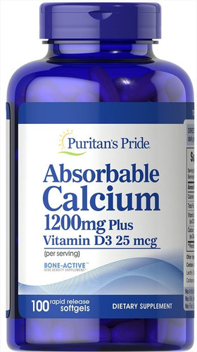 Puritan's Pride | Absorbable Calcium Plus Vitamind3 | 100sgl