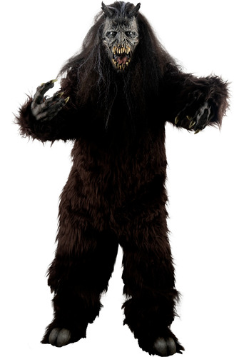 Disfraz Wendigo Monstruo Salvaje Terror Halloween Fiesta Marrón Oscuro Talla Única