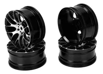 Comprar Llantas Rc Negras Y Negras, 4 Piezas De Aleación De Aluminio