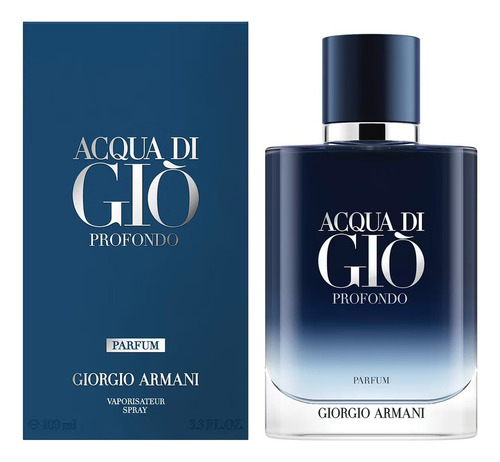 Perfume Importado Masculino Acqua Di Gio Profondo Parfum Edp 100ml - Giorgio Armani - 100% Original Lacrado Com Selo Adipec E Nf Pronta Entrega