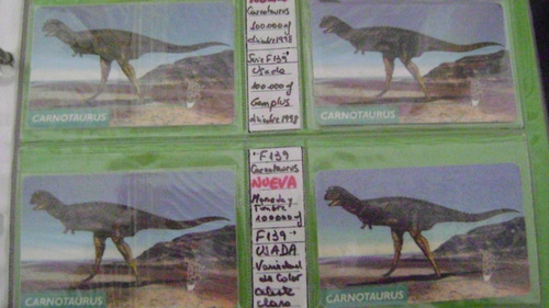 Tarjeta Telefonica Colec F.139 Dinosaurios Carnotaurus Nuev