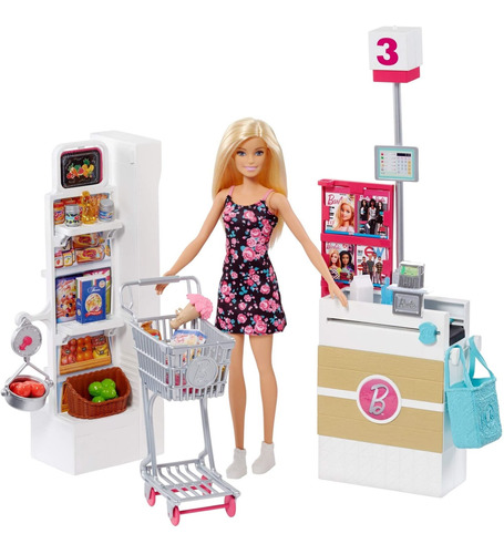Día De Compras Barbie Muñeca Centro Comercial Supermercado