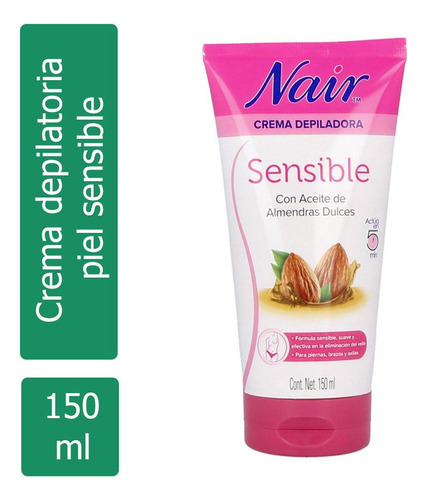 Nair Crema Depilatoria Piel Sensible Tubo Con 150 Ml