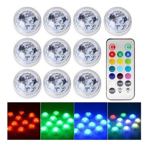 A 10 Pieces Of Waterproof Led Pool Lights With