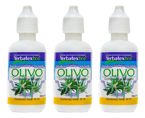 3 Extractos De Hierba Olivo En Gotas 30ml