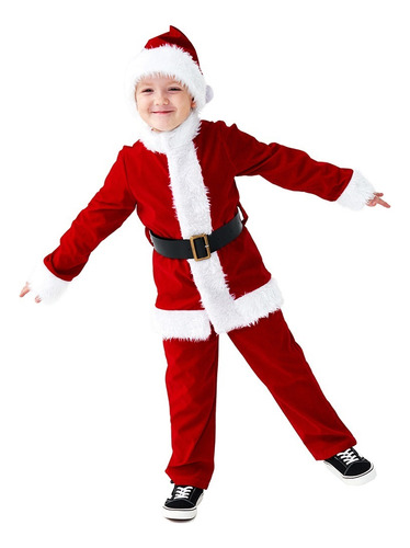Navidad,conjunto De Ropa Papá Noel Para Niño Y Niña
