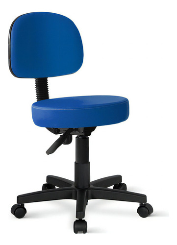Cadeira Mocho Palmi Giratória Universal Cor Azul