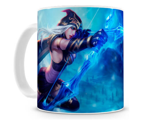 Caneca League Of Legends Ashe Cor Branco